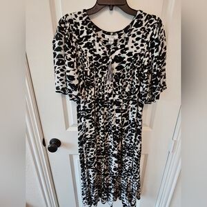 Black and White Patterned Dress